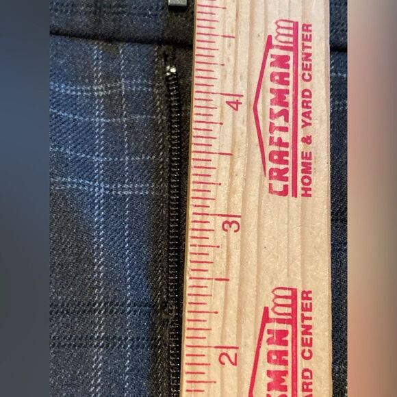 Nine West Mid Rise Barely Bootcut Pants Women’s 16 Gray Plaid Sculpting NEW - Picture 8 of 13